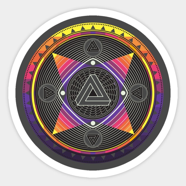 Impossible Triangle Sticker by ZenCandy